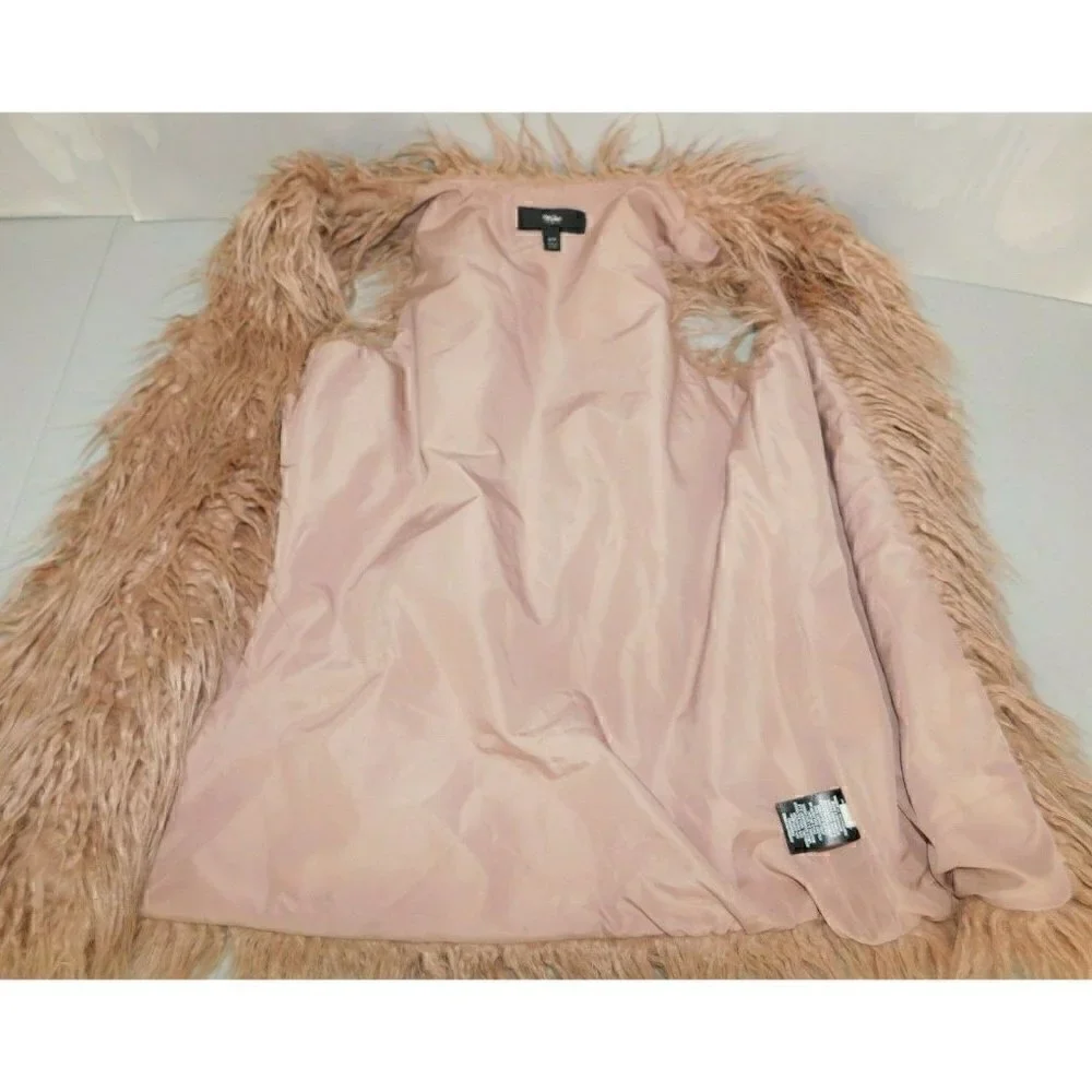 MOSSIMO faux fur vest, woman's size XS, pink, beige, mauve color - Picture 2 of 7